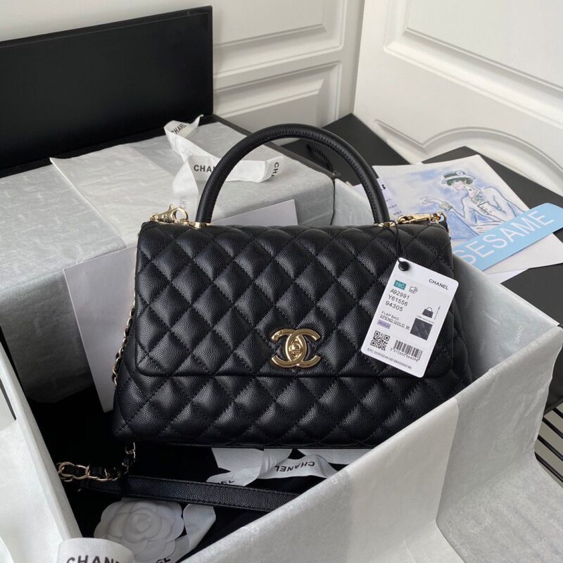 Chanel Caviar Quilted Coco Handle With Flap