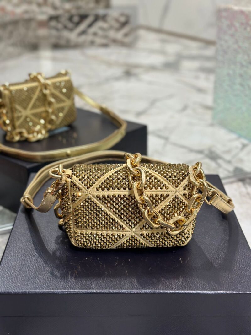 Prada Mini Crystal-Embellished Shoulder Bag