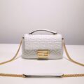 Fendi Embossed Baguette Chain Bag
