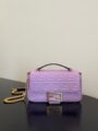 Fendi Embossed Baguette Chain Bag