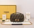 Fendi Embossed Baguette Chain Bag