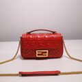 Fendi Embossed Baguette Chain Bag