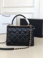 Chanel Lambskin Quilted Top Handle Bag