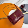 YSL Sunset Chain Crossbody Bag In Croc