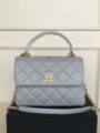 Chanel Lambskin Quilted Top Handle Bag